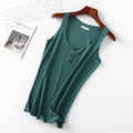 Round Neck Three Buttons Solid Color Women's Vest