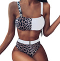 Bikini High Waist Leopard Print Stitching Bikini Europe
