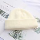 New Fashion Mens Beanie Winter Knit Hat Boy Skullcap Sailor Cap Cuffs Retro Navy Short Hat Solid Color Unisex Autumn Warm Cap