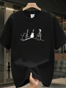 Men's Mesh Print Casual T-Shirt