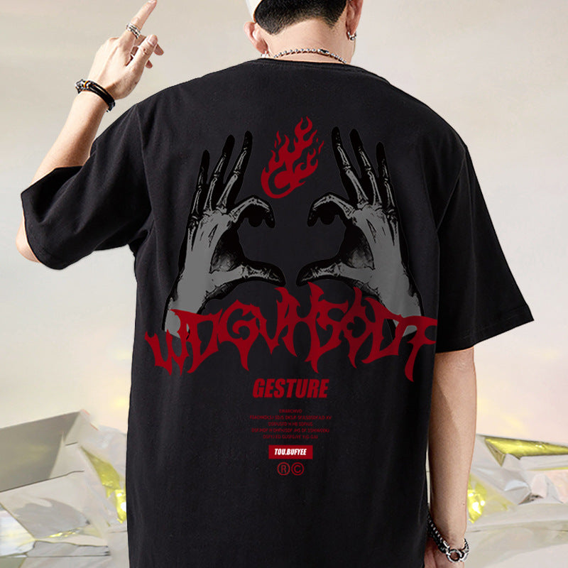 Dark Style Loose Fit Retro Couple T-Shirt