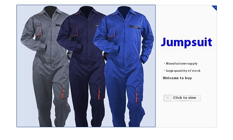 Work Clothes Suit Men's Business Shirt Auto Repair Machine Repair One-piece Uniform