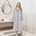 Pajamas for women in winter, thickened and elongated couple button waistband, loose oversized nightgown, men's bathrobe for spring and autumn - TrendTrove