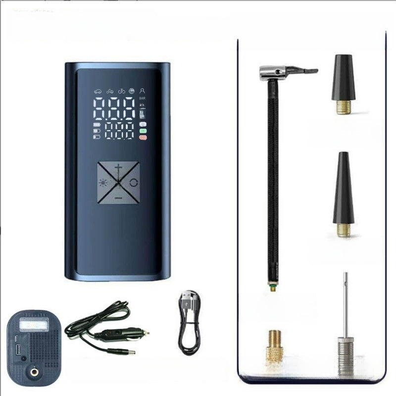 Portable Digital Car Tire Inflator with Power Bank Function