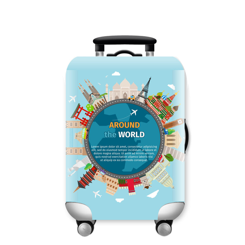 Luggage Protective Cover Elastic Thickening And Wear-resistant Printed Dust Cover 18-32 Inch