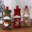 Christmas Linen Wine Bottle Cover Decorative Doll