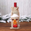 Christmas Linen Wine Bottle Cover Decorative Doll