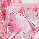 Nuevo conjunto de traje de baño de tres piezas para mujer, estampado de manga corta, camisa de vestir exterior