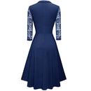 Stand up collar dress, Amazon's best-selling OL commuting big swing A-line skirt