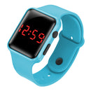 LED electronic watch/student fashion sports LED Apple square silicone electronic watch