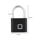 Smart Fingerprint Padlock Stainless Steel Digital Lock