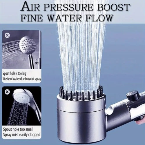 3 Modes Shower Head With Filter High Pressure Water Saving Massage Scalp