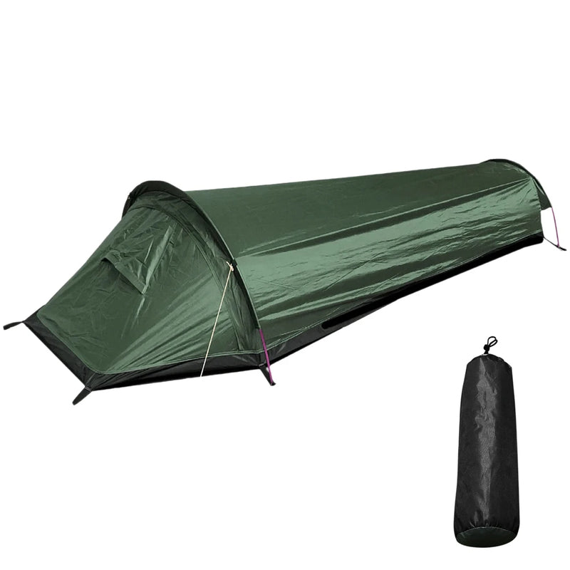 Camping Single Person Tent Ultralight Compact Outdoor Sleeping Bag Tent Larger Space Waterproof Backpacking Tent Cover Hiking - TrendTrove
