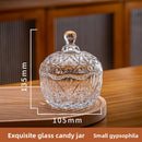 Glass Storage Jar with Lid for Candy Makeup Brush Tea