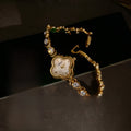 Four-Leaf Clover Diamond Bracelet Watch Women