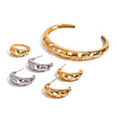 Stainless steel water droplet open bracelet