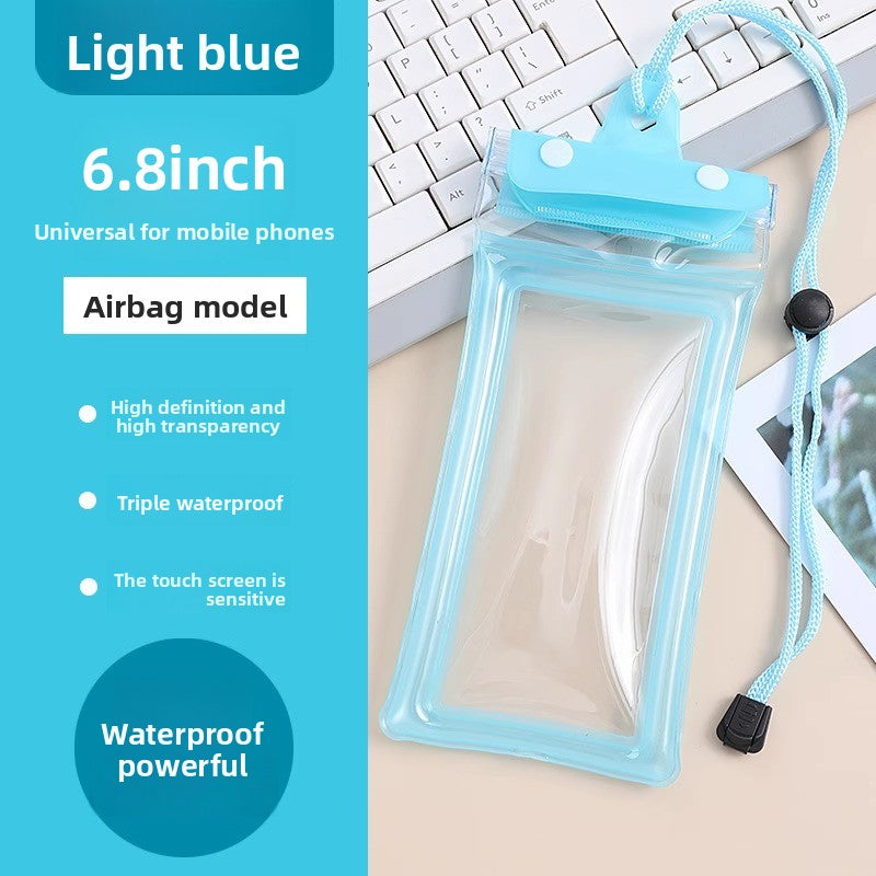 The waterproof bag of the mobile phone, sealed airbag and touch screen
