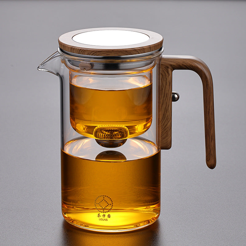 Tea teapot tea separation elegant cup all glass heat-resistant filter tea brewing Kung Fu tea set magnetic suction tea cup - TrendTrove