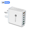 Fast charging mobile phone charger standard PD55W QC3.0+PD25W 3PD+3USB travel charging head - TrendTrove
