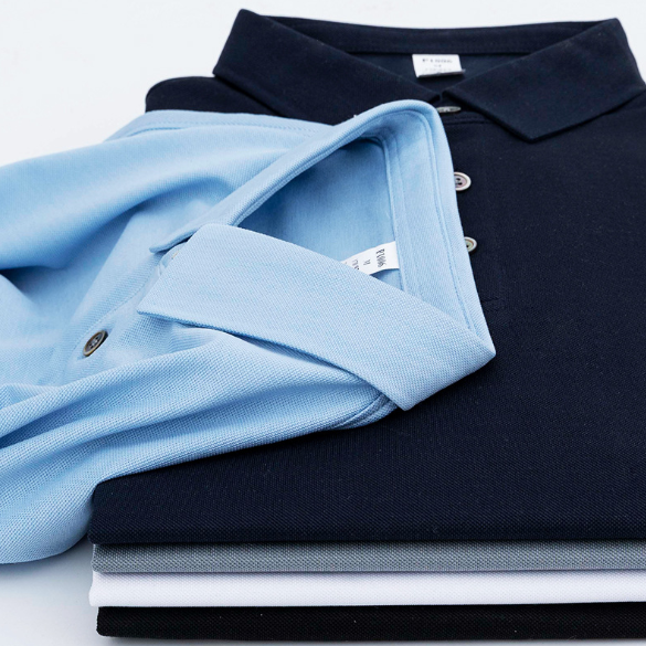Tencel Draped No-Iron Polo Shirt