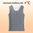 Wool and silk thermal vest for men