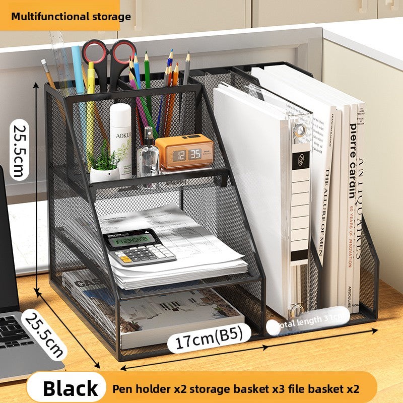 Metal File Organizer Office Document Storage Rack