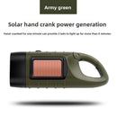 Solar Hand-Crank Flashlight with LED Emergency Light