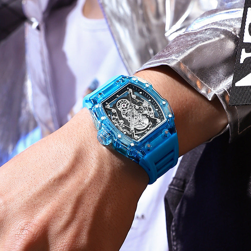 Hollow Mechanical Watch Men's Transparent Waterproof Fashion Watch