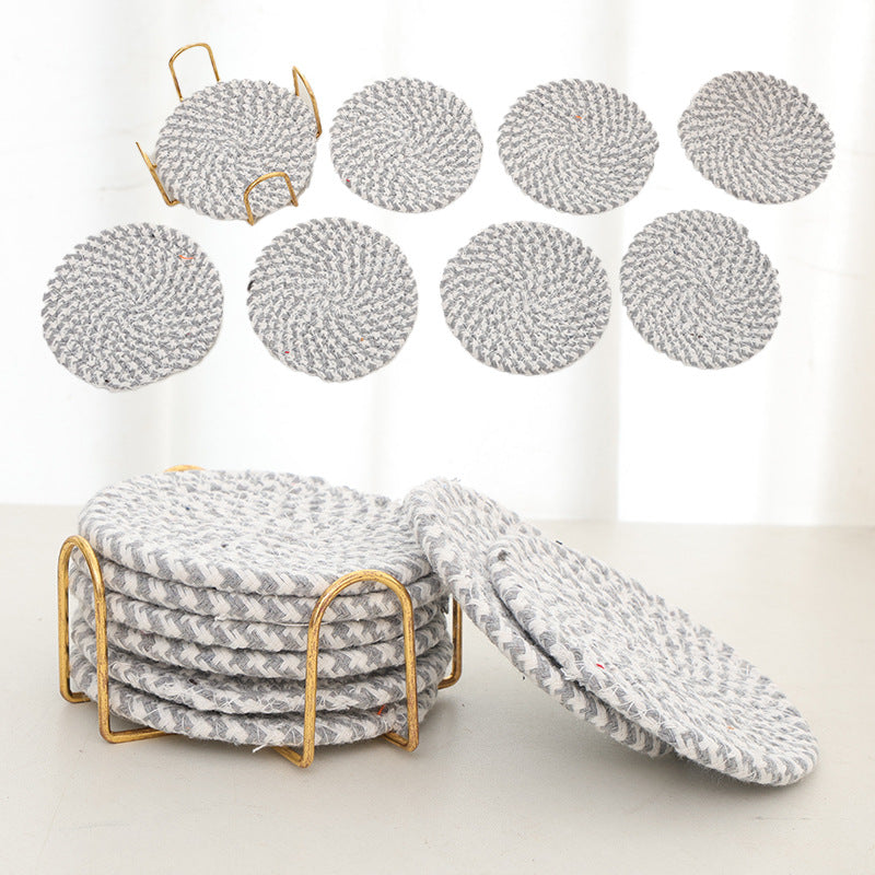 Woven teacup MATS and tea MATS