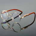 Retro Double Bridge Round Frame Sunglasses