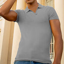 Men's T-shirts with lapel and V-neck