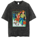 Washed and distressed T-shirt