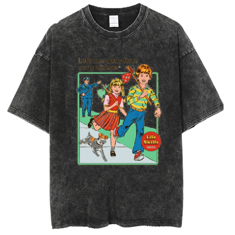 Washed and distressed T-shirt