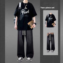 Letter-print short-sleeved T-shirts