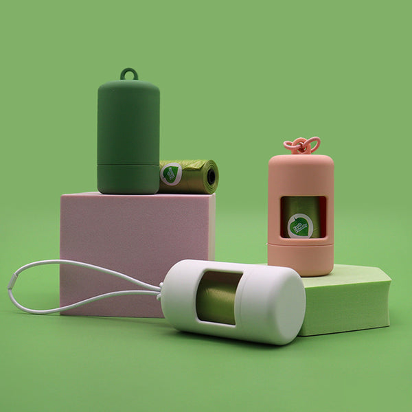 Pet Waste Bag Dispenser with Degradable Poop Bags