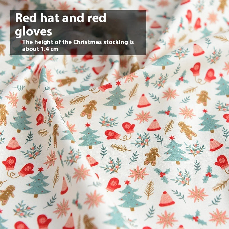 Christmas Fabric Creative Fabric Cotton Handicraft DIY Material Cotton Doll Cartoon Clothes For The Elderly