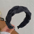 Black Large Intestine High-grade Satin Pleated Headband
