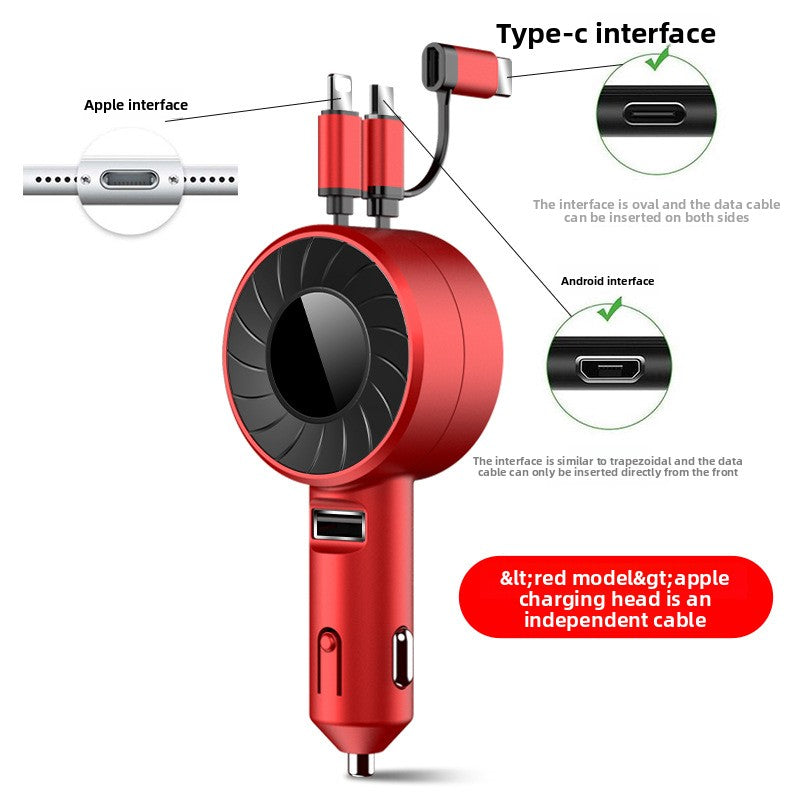 telescopic charging line car charger fast charge