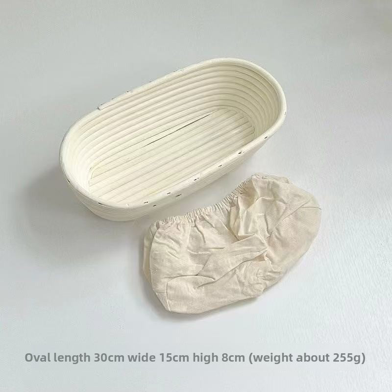Natural Rattan Bread Fermentation Basket with Cloth Cover