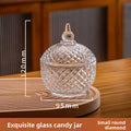 Glass Storage Jar with Lid for Candy Makeup Brush Tea