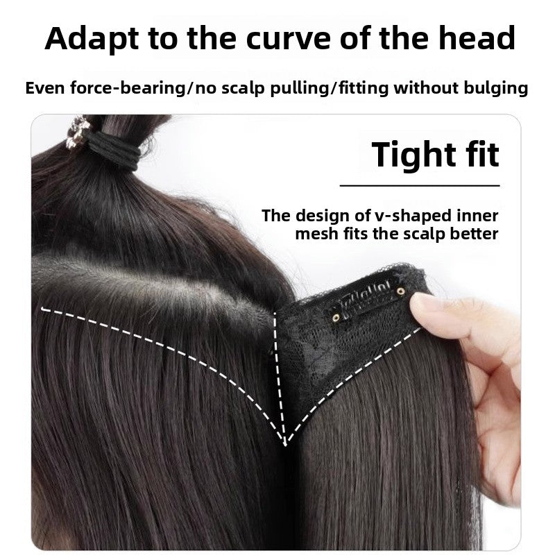 A light and thin faux seamless wig