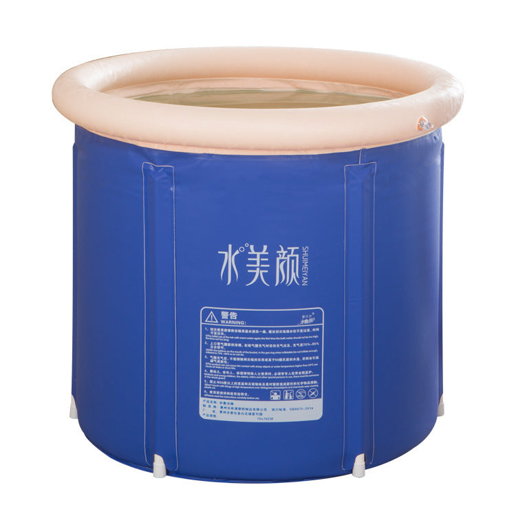 portable folding ice water bath bucket