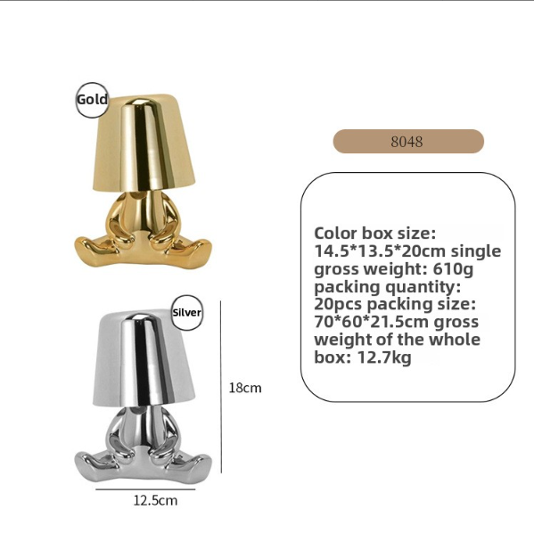 Rechargeable Decorative Table Lamp with Three-Color Light