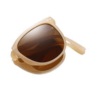 Folding air-cushion sunglasses for women, brown sunglasses