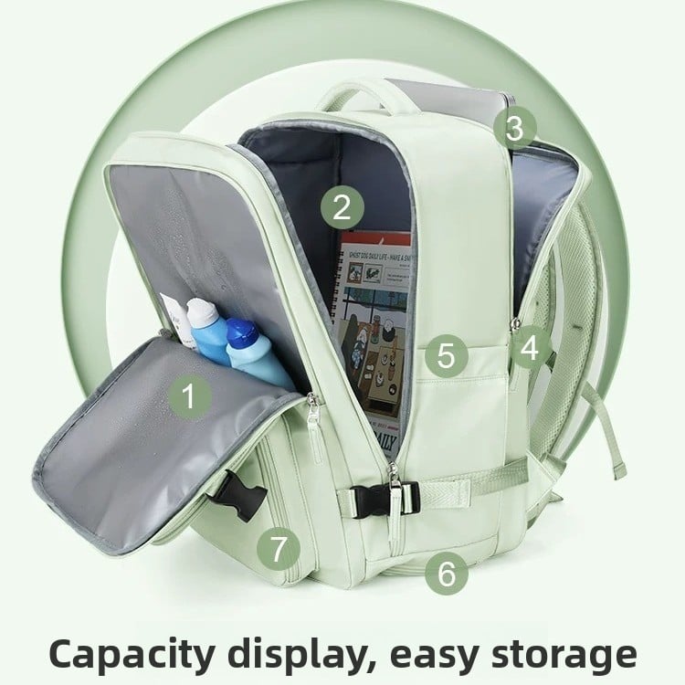 Simple backpacks for men and women, large-capacity business computer bags, multi-functional travel luggage and schoolbags