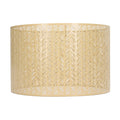 Drum Lamp Shade E27 E14 Clip Fir Leaf Shape Hollow Out Metal Decorative Lampshade Cover for Table Wall Ceiling Lamp Gold