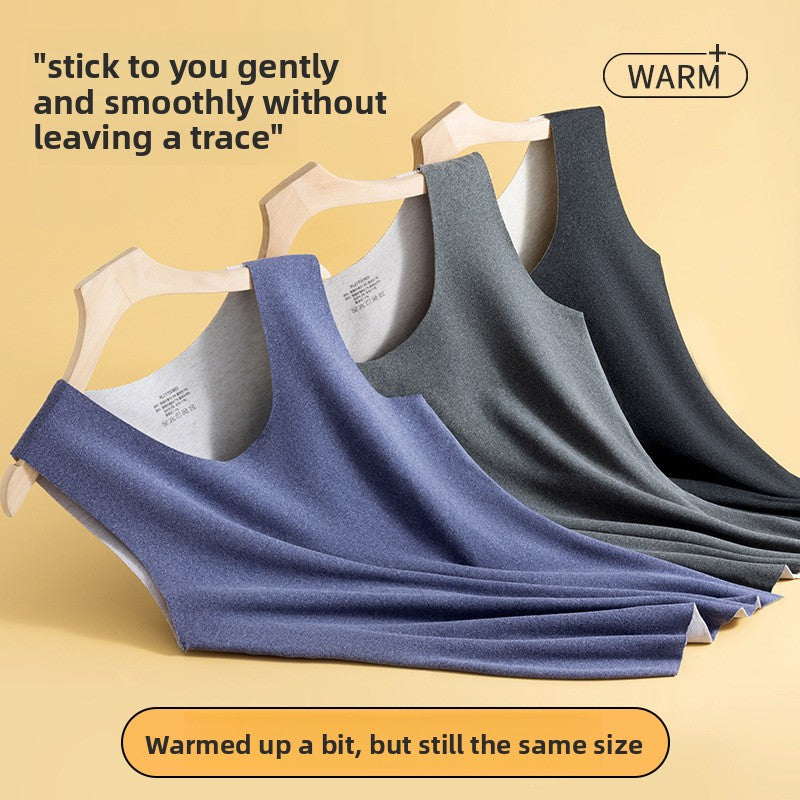 Wool and silk thermal vest for men