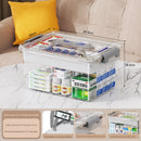 Portable Multi-Layer Transparent Medicine Storage Box