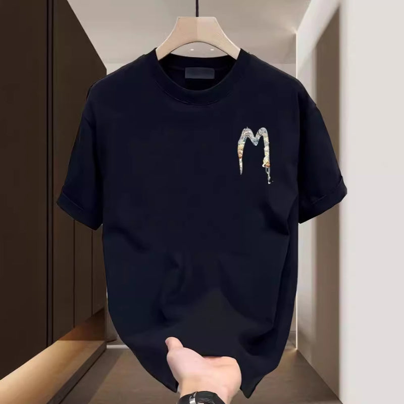 Loose and simple, versatile pure cotton short-sleeved T-shirt