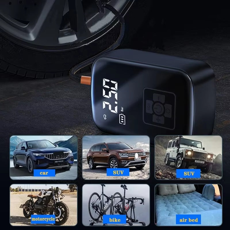 Wireless Car Air Compressor Electric Tire Inflator For Motorcycle Bicycle Boat AUTO Tyre Balls